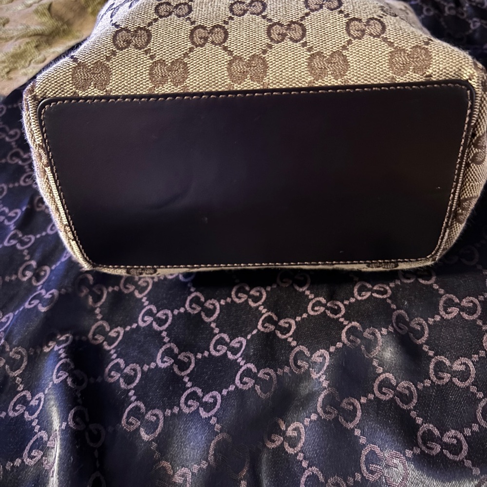 Gucci Beige and Brown GG Canvas Mini Tote with COA. - Picture 3 of 10